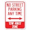 Signmission No Street Parking Anytime Tow Away Zone With Bidirectional Arrow Parking, A-1824-23569 A-1824-23569 - alternate 1